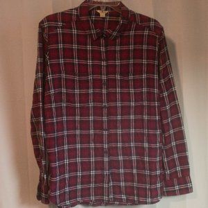 Woolrich Men's XL 100% Cotton Plaid Long Sleeve Shirt.